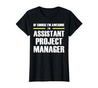 The New Awesome Assistant Project Manager Value Graphic T-Shirt, Women, Black, S