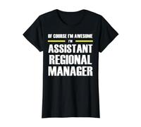 The New Awesome Assistant Regional Manager Value Graphic T-Shirt, Women, Black, XL