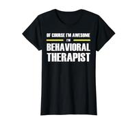 The New Awesome Behavioral Therapist Value Graphic T-Shirt, Women, Black, S