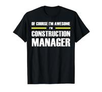 The New Awesome Construction Manager Value Graphic T-Shirt, Men, Black, L