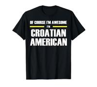 The New Awesome Croatian American Value Graphic T-Shirt, Men, Black, L