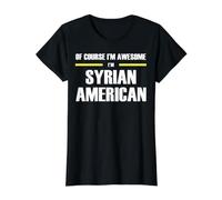 The New Awesome Syrian American Value Graphic T-Shirt, Women, Black, XL