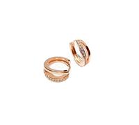 The New Ear Buckle Female Korean Net Red Temperament High-end Earrings Simple and Compact Pure Silver Ring Tide(B)