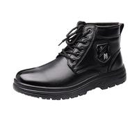 The New Four Men's Boots High Top Men's Non Thick Bottom Mens Boots British Korean Boot Mens Black Boot