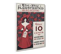 The New Illustrated Magazine By Ethel Reed Canvas Print | Gallery Wrapped 30mm Frame Wall Art | 24x16 inches | Ready to Hang | Classic Picture | Living Room Bedroom Lounge Office