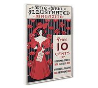 The New Illustrated Magazine By Ethel Reed Canvas Print | Gallery Wrapped 30mm Frame Wall Art | 30x20 inches | Ready to Hang | Classic Picture | Living Room Bedroom Lounge Office