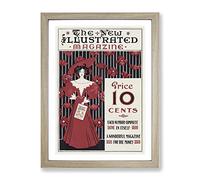The New Illustrated Magazine By Ethel Reed Classic Painting Framed Print | A4 Oak Framed Wall Art | Ready to Hang | Classic Historical Picture | Living Room Bedroom Lounge Office