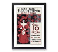 The New Illustrated Magazine by Ethel Reed Framed Print | A2 Black Framed Wall Art | Ready to Hang | Modern Nature Picture | Living Room Bedroom Lounge Office