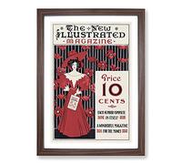 The New Illustrated Magazine by Ethel Reed Framed Print | A2 Walnut Framed Wall Art | Ready to Hang | Modern Nature Picture | Living Room Bedroom Lounge Office