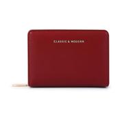 The new leather, niche and simple wallet features an exquisite design and is a compact multi-slot wallet for women, Red, Unisex Pebble Leather Wallet