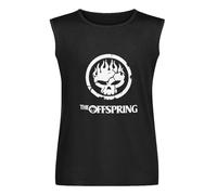 The New Men's European and American Punk Band The Offspring Skull Short-Sleeved Sleeveless T-Shirt Men Vest XXL Black
