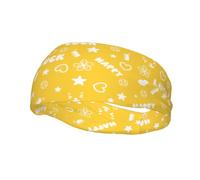 The new pattern -Print Unisex Sports Sweatband For Men Women - Breathable Running Sweatband Adjustable Non-Slip Quick-Dry Fitness Headwear For Gym Tennis Football.