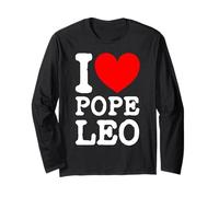 The New Pope Leo XIV I Love Pope Leo I Heart Pope Leo Long Sleeve T-Shirt