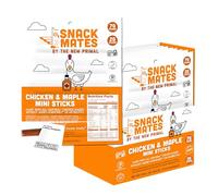 The New Primal Snack Mates Meat Sticks, Gluten Free Healthy Snacks for Kids, Low Sugar High Protein Kids Snack for Lunchbox, Natural Mini Paleo Jerky Stick, 6-7g Protein, 45-60 Calories, 40 Pack