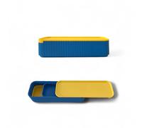 The New Retro Pencil Case Blue and Yellow
