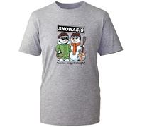 The New Snowasis Christmas T-Shirt, A Funny Festive Tshirt for Music Lovers, Snowman Shirt, Christmas T Shirt, Unisex Top(Heather Grey, 12 Years)