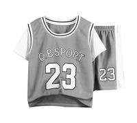 The New Summer Children's Short Sleeved Sports Suit Fashion Boy's And Girl's Basketball Training Clothes Quickly Dry Through Thin Short Pants Baby Boy Baby Girl Winter Toddler Boys Clothes Outfits
