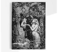 The New World Fairy Book Print | Antique Lesbian Illustration, Vintage Painting, Woman Kissing Wall Art, LGBT Poster, Whimsical Goth Artwork, Lesbian Picture Gifts