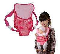 The New York Doll Collection Baby Girls Doll Carrier Backpack Front and Back fits up to 20 inch/51 cm Dolls - Fun Babydoll Accessories - Doll Carry Cot