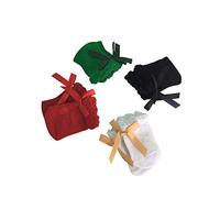 The New York Doll Collection, D240, Set of 4 Solid Colour Socks For 18 inch/46cm Fashion Girl Dolls - Includes Red, Black, Green, Ivory Fits All 18 inch Dolls - Dolls Knee Highs - Dolls Accessories
