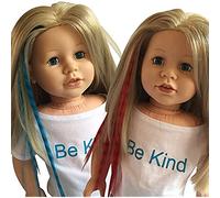 The New York Doll Collection Hair Clip Extensions for 18 inch/ 46 cm Dolls - Doll Wig Piece - Green & Orange - for Girl Doll Accessories