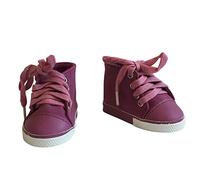 The New York Doll Collection Mauve Suede Sneakers Trainers fits 18 Inch / 46 cm for Fashion Girl Dolls