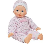 The New York Doll Collection Baby Doll for girls - Soft Body Caucasian Baby 14 inch/36 cm Doll - Headband fit and Pink Dress (Bonus Dummy Included)