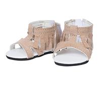 The New York Doll Collection Tan Fringed Sandals Fits 18 inch/46cm Dolls - Shoes For Fashion Dolls