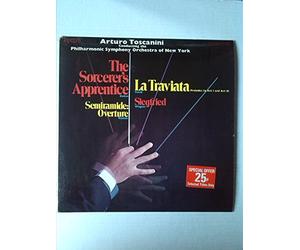 The New York Philharmonic Orchestra - The sorcerer's apprentice / Semiramide overture / La traviata acts 1 & 3 /Siegfried idyll. VINYL 12" LP