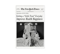 The New York Times Poster Black And White Canvas Poster Wall Art For Living Room Bedroom Bar And Party Decor Unframe-style 24x36inch(60x90cm)