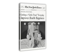 The New York Times Poster Black And White Canvas Poster Wall Art For Living Room Bedroom Bar And Party Decor Frame-style 16x24inch(40x60cm)