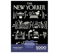The New Yorker Math Equation 1000 Piece Jigsaw Puzzle, Old Europe Travel Artwork, Decorative Artwork, Matte Printed Jigsaw, Family Night Game for Adults, 38x26cm/1000pcs