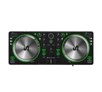 The Next Beat by Tiesto DJ Controller, SX1 Portable Control Deck with Audio Mixer, Beat Match, USB, & Dual Headphone Output - DJ Equipment for Beginner or Advanced/Pro-Am