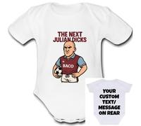 The Next Julian Dicks Baby Grow Customisable Personalised Unique Baby Vest Babygrow Boys Girls Unisex Cute Top Bodysuit Custom text