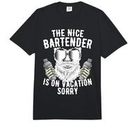 The Nice Bartender is On Vacation Mixologist Pub Bartending Comfort Colors Adult Heavyweight T-Shirt