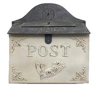 The Nifty Nook I Vintage Style Post Box I Nostalgic Charm Home Decor I Farmhouse Design I 12.75" Width x 13.75" Height (White Horizontal)