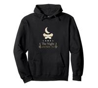 The Night Blooms Too Moth Moon Dark Academia Aesthetic Pullover Hoodie