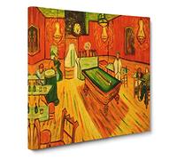 The Night Cafe Vol.1 by Vincent van gogh Canvas Print | Gallery Wrapped 30mm Frame Wall Art | 20x20 inches | Ready to Hang | Impressionist Picture | Living Room Bedroom Lounge Office