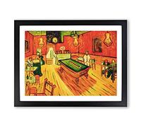 The Night Cafe Vol.1 By Vincent Van Gogh Classic Painting Framed Print | A4 Black Framed Wall Art | Ready to Hang | Classic Food Picture | Living Room Bedroom Lounge Office