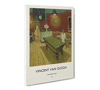 The Night Cafe Vol.2 By Vincent Van Gogh Canvas Print | Gallery Wrapped 30mm Frame Wall Art | 30x20 inches | Ready to Hang | Impressionist Picture | Living Room Bedroom Lounge Office
