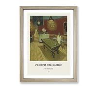 The Night Cafe Vol.2 By Vincent Van Gogh Exhibition Museum Painting Framed Print | A3 Oak Framed Wall Art | Ready to Hang | Modern Food Picture | Living Room Bedroom Lounge Office