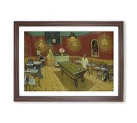 The Night Cafe Vol.2 by Vincent Van Gogh Framed Print | A2 Walnut Framed Wall Art | Ready to Hang | Modern Food Picture | Living Room Bedroom Lounge Office