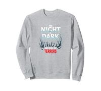The Night is Dark and Full of Terrors Gothic Horror Sweatshirt, Adult Unisex, Heather Grey, M