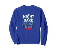 The Night is Dark and Full of Terrors Gothic Horror Sweatshirt, Adult Unisex, Royal Blue, XXL