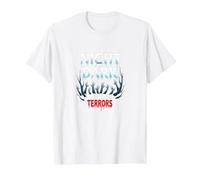 The Night is Dark and Full of Terrors Gothic Horror T-Shirt, Men, White, 4XL