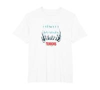 The Night is Dark and Full of Terrors Gothic Horror T-Shirt, Men's Big and Tall, White, 5X Tall