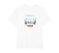The Night is Dark and Full of Terrors Gothic Horror T-Shirt, Men's Big and Tall, White, 6X Tall