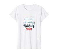 The Night is Dark and Full of Terrors Gothic Horror T-Shirt, Women, White, 3XL