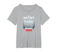 The Night is Dark and Full of Terrors Gothic Horror T-Shirt, Women's Plus, Heather Grey, 5X