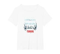 The Night is Dark and Full of Terrors Gothic Horror T-Shirt, Women's Plus, White, 6X